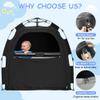 YABORAS Sleep Tent for Pack N Play, Baby Sleep Tent One-Click Assembly Effective Light Blocking Tent for Sleep Pod & Mini Crib, Light Blocking Tent for Babies and Toddlers view 4