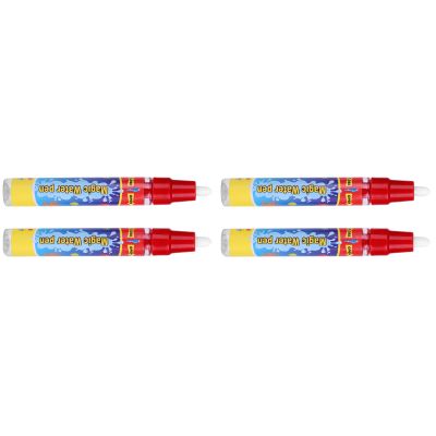 4pcs Magic Water Pen, Easy to Use Water Coloring Pen for Kids with Mat or Book, Baby Safe Painting Tool