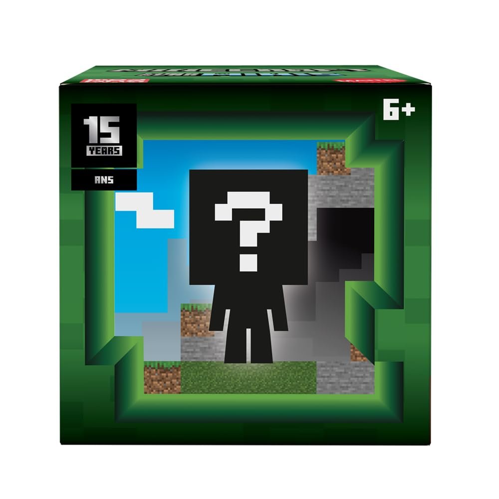 Inspired by Minecraft Mob Head Minis 15 Years Anniversary Edition Collectible Mini-Figure Mystery Blind Box - 8 Assorted Styles - 1 Random Box per Order
