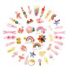 42 Pcs Cute Hair Clips for Toddler Girls, Fashion Colorful Flower Fruit Hair Accessories, Baby Hair Pin, Barrettes for Kids Girls (J) view 1