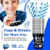10th Birthday Decorations for Boys, 10 Year Old Boy Birthday Decorations Party Supplies, 120Pcs Double Digits Happy 10th Birthday Includes Paper Plates, Napkins, Cups and Straws | Serves 24 view 4