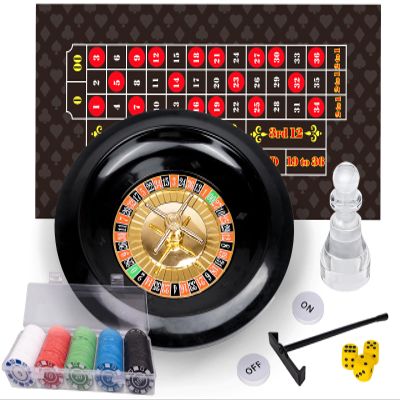 WodGod Roulette Wheel and Craps Set with Large Double Sided Felt, 10 Inch Roulette Wheel, Chip Rake, 200 Chips, Roulette Marker, 3 Dices, Perfect for Game Night Party