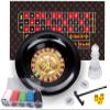 WodGod Roulette Wheel and Craps Set with Large Double Sided Felt, 10 Inch Roulette Wheel, Chip Rake, 200 Chips, Roulette Marker, 3 Dices, Perfect for Game Night Party view 1