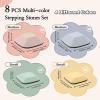 8PCS Balance Stepping Stones,Non-Slip Stepping Stone,Toddlers Sensory Play Equipment Toy,Durable Non-Slip Stones Promotes Balance Coordination & Strength for Kids Ages 3-8 (Macaron) view 3