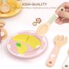 20 PCS Kitchen Playset with Wooden Toy Plates and Dishes, Montessori Kitchen Toys for Girls and Boys, Wooden Play Kitchen Accessories for Kids Toddlers Aged 3 and up view 4