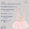MON AMI Ballerina Shaped Purse  7.5x7.5, Cute Ballet Dance Gifts for Little Girls, Pink Tutu Bag view 3