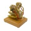 DAOYU Motorcycle Engine Model, 3.2cc Mini OHV Horizontal V-Twin Four-Stroke Gasoline Internal Combustion Model for Motorcycle (Golden) view 1