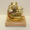 DAOYU Motorcycle Engine Model, 3.2cc Mini OHV Horizontal V-Twin Four-Stroke Gasoline Internal Combustion Model for Motorcycle (Golden) view 4