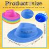 SGBETTER 24 Pcs Neon Party Hats Bulk Plastic Fedora Party Hats Glitter Party Gangster Hats for Adult Kids Happy New Year Party Supplies Photo Booth Props, 6 Colors view 2