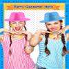 SGBETTER 24 Pcs Neon Party Hats Bulk Plastic Fedora Party Hats Glitter Party Gangster Hats for Adult Kids Happy New Year Party Supplies Photo Booth Props, 6 Colors view 4