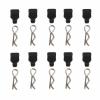 10pcs Black Metal RC Body Shell Clips with Pull Tab Spare Parts for AXIAL SCX24 AXI90081 AXI0001 view 1
