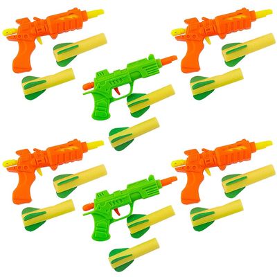 Assorted Colors Plastic Mini Missile Zoomers Set (5.5" x 2.25") 6 Sets, Fun & Colorful Toys - Great Party Favors for Birthdays, Themed Parties & More