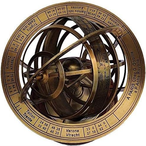 -Castle Instruments Antique Brass 8inch Armillary Sphere