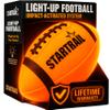Glow in The Dark Football | Ultra-Bright Double LED Light-Up Football Size 6 with 3 Extra Batteries and Pump for Kids & Teens Ages 6+ | Outdoor Fun for Evening Play, Camping & Beach Games view 1