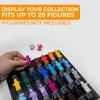 10x10 Black Mini Figure Display Case Figurine Shadow Box 10x10 Black Real Wood Shadow Box to Display Up to 28 Block Figures Black Base view 4