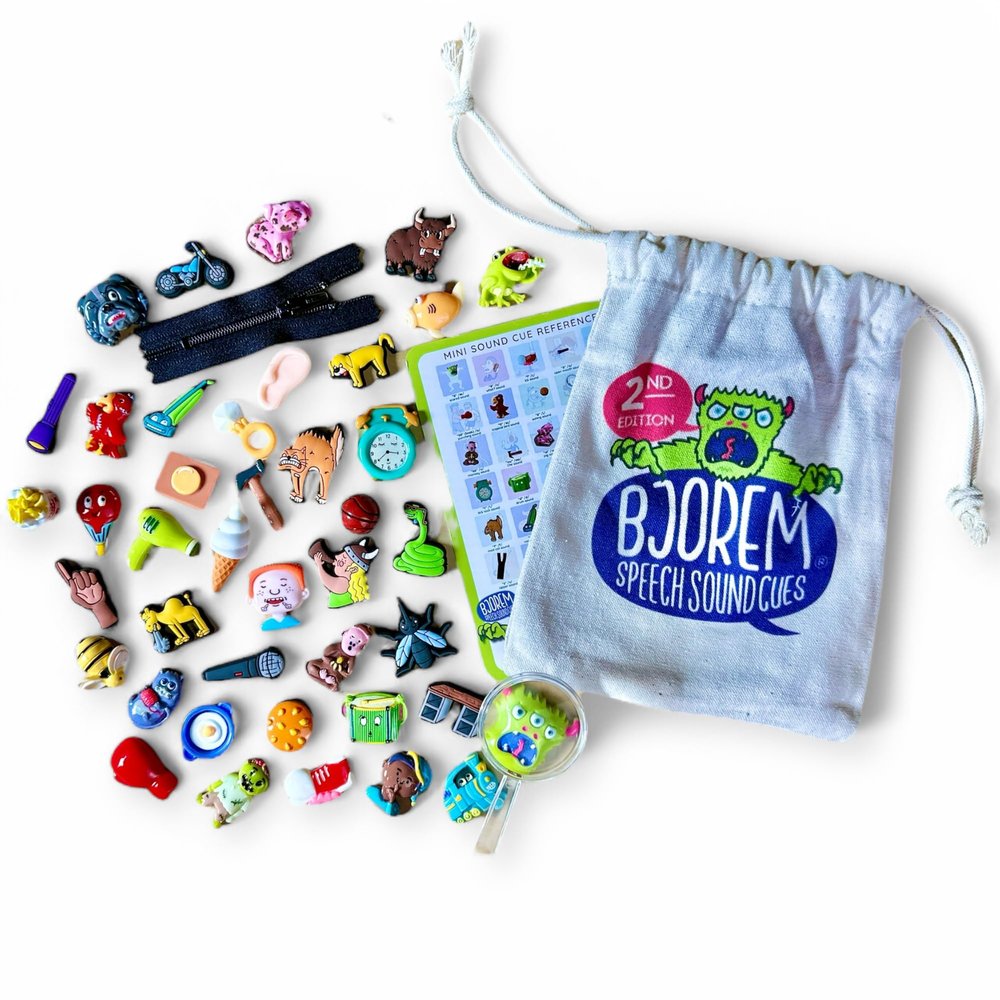 Bjorem Speech Minis by Speech Tree Co. Miniature Sound Cue Cards to Complement 2nd Edition Sound Cues for Speech Therapy and Phonemic Awareness