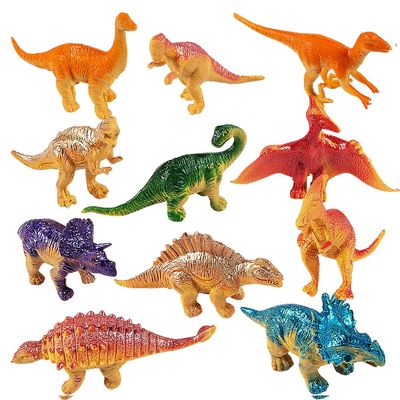 Assorted Medium Plastic Dinosaurs - 2.5" (6 Packs of 12) Adorable & Fun Toys - Great for Dino-Themed Parties & Events