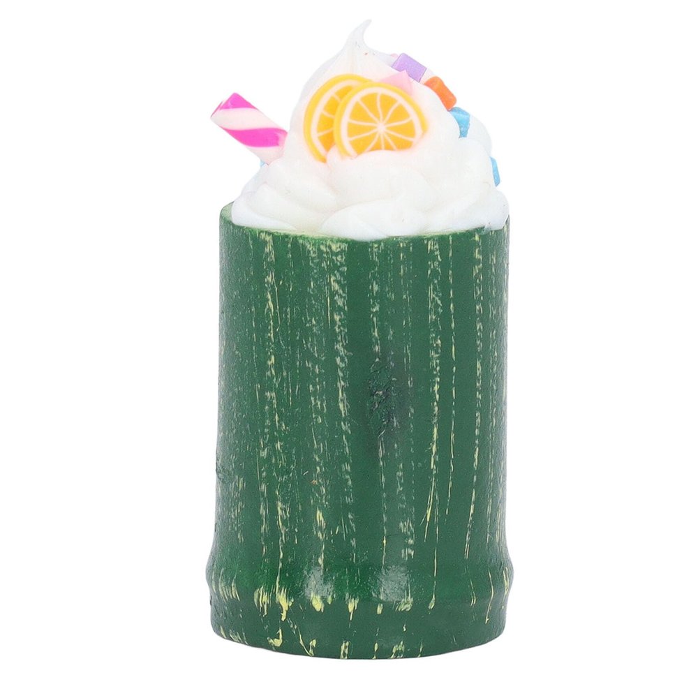 10Pcs Miniature Dollhouse Milk Tea Cup Model DIY Decoration for Dollhouse Collectors (Fruit)