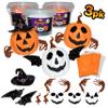 Build Buddiez DIY Jack-O-Lantern Craft Kit  3 Pack| Build, Decorate & Display | Fun Art & Crafts Activity for Kids Ages 5+ for Halloween & Fall | Great for Birthday Parties, Trick or Treating view 1