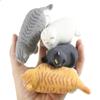 4 Fat Stretchy Cat Crushed Bead Sand Filled - Kitty Lover Sensory Fidget Toy Weighted (4 Fat Cats (All 4 Colors)) view 2