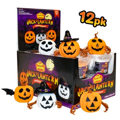 Build Buddiez DIY Jack-O-Lantern Craft Kit  12 Party Pack| Build, Decorate & Display | Art & Crafts Activity for Kids Ages 5+ for Halloween & Fall | Great for Birthday Parties, Trick or Treating