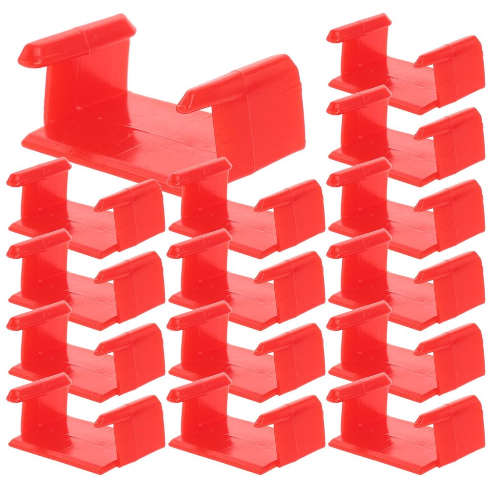 ibasenice Train Track Accessories Wooden Securing Clips for Model Railway and Train Sets Durable Track Connectors for Stable Layouts and Kids Playtime 20 Pieces