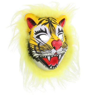 Ciieeo Halloween Tiger Mask Tiger Costume Mask Wild Animal Face Mask Full Head Realistic Masks Fancy Dress for Halloween Carnival Costume Party