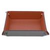 Xiaojikuaipao Dice Tray for Rolling PU Leather Red Blue Black Board Games Trays Desktop Round Case Portable Table Games Dice Set Felt Lined Tray Pad Dice Set Tablegame Phone - Brown view 1