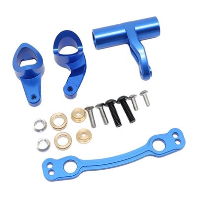 1/8 Scale Aluminum Steering Parts Set for ARRMA KRATON SENTON Truck | Upgrade RC Car Front Steering Assembly Kit | Easy to Install | Improve Stability and - Blue