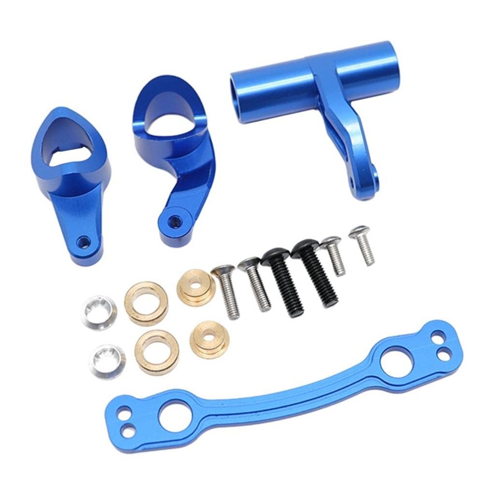 1/8 Scale Aluminum Steering Parts Set for ARRMA KRATON SENTON Truck | Upgrade RC Car Front Steering Assembly Kit | Easy to Install | Improve Stability and - Blue