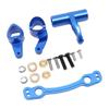 1/8 Scale Aluminum Steering Parts Set for ARRMA KRATON SENTON Truck | Upgrade RC Car Front Steering Assembly Kit | Easy to Install | Improve Stability and - Blue view 1