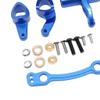 1/8 Scale Aluminum Steering Parts Set for ARRMA KRATON SENTON Truck | Upgrade RC Car Front Steering Assembly Kit | Easy to Install | Improve Stability and - Blue view 2