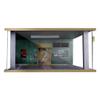 Xiaojikuaipao 1/18 Mini Diorama Parking Garage w/LED s | Model Car Display w/ 120 LEDs | Wooden & Acrylic | 15.43x14.53x7.17inch | Collectible Home Decor | Garage Diorama - Green Wall view 1