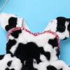 ABEWIP Baby Girls Dalmatian Cow Puppy Dog Tutu Dress Toddlers Santa Romper Dress Infants Halloween Dress up Outfit with Headband Halloween Birthday Party Dress Up for Kids Pink Cow 6-12M view 3