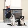 2-Pack Dog Gate for Stairs Pet Gates for The House: Dog Gate Indoor Dogs Screen Mesh Gate for Doorways Stairways 29 inches Tall, 30 inch Wide Fits 2427'' Openi view 2