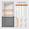 2-Pack Dog Gate for Stairs Pet Gates for The House: Dog Gate Indoor Dogs Screen Mesh Gate for Doorways Stairways 29 inches Tall, 30 inch Wide Fits 2427'' Openi view 3