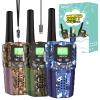 Rechargeable Kids Camouflage Walkie Talkies 3 Pack Long Range, 48H Work 7D Standby, LED Flashlight,Outdoor Camping Games Toys Gifts for 3-12 Year Old,Ideal Birthday for Boys & Girls view 1