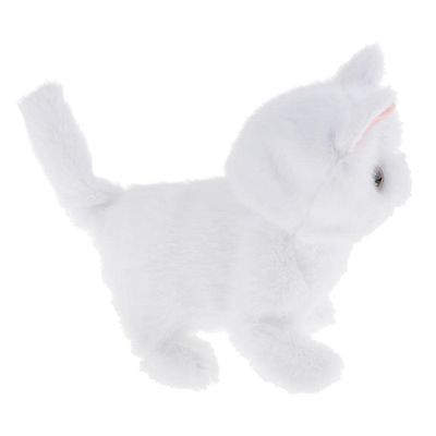 Interactive Robot Cat Electronic Toy Miaows, Walks, and Shakes Tail - Fun Plush Stuffed Animal for Kids - Interactive Pet Cat with Touch Function - Great - Persian Cat