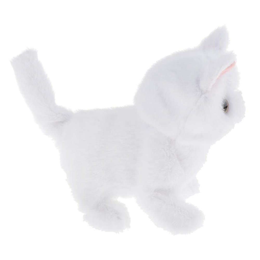 Interactive Robot Cat Electronic Toy Miaows, Walks, and Shakes Tail - Fun Plush Stuffed Animal for Kids - Interactive Pet Cat with Touch Function - Great - Persian Cat