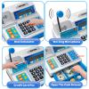 Calculator Cash Register - 103 Pcs Toy Cash Register, Store Set with Microphone, Credit Card and Banking for Kids, Early Math Skills Toys Gifts for 3, 4, 5, 6 7 8+ Years Old Boy Girl view 3