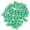 Xiaojikuaipao 50Pcs 16mm Dotted D6 Dice Set for RPG Gaming - Acrylic Material, Party Role Playing and Table Game Props - Great for D&D MTG Fun - Green view 1