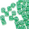 Xiaojikuaipao 50Pcs 16mm Dotted D6 Dice Set for RPG Gaming - Acrylic Material, Party Role Playing and Table Game Props - Great for D&D MTG Fun - Green view 3