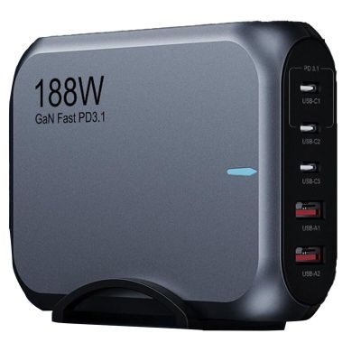 188W 5 Port USB-C Charger for DJI Mini 4 Pro,Mini 3/2/2 SE,Mavic Mini Drone,Aavta,Action 3/4,RC/RC 2 Remote Controller Fast Wall Charge Accessories
