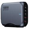 188W 5 Port USB-C Charger for DJI Mini 4 Pro,Mini 3/2/2 SE,Mavic Mini Drone,Aavta,Action 3/4,RC/RC 2 Remote Controller Fast Wall Charge Accessories view 1