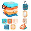 ZCOINS Toddler Travel Toys Busy Cube, Montessori Busy Board for Toddlers, Fine Motor Skills Toys for 1.5-2 Year Old, Toddler Stocking Stuffers Airplane Activitie Cube 18 Months Fidget Board Gift view 1