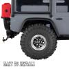 BRCatWPark RC 1.0" Beadlock Wheels and Tires for 1/18 TRX4M,1/24 SCX24 RC Crawler Car,4PCS Alloy Aluminium 1.0 Wheels Rims & Rubber Tires,Black view 3