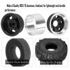 BRCatWPark RC 1.0" Beadlock Wheels and Tires for 1/18 TRX4M,1/24 SCX24 RC Crawler Car,4PCS Alloy Aluminium 1.0 Wheels Rims & Rubber Tires,Black view 4