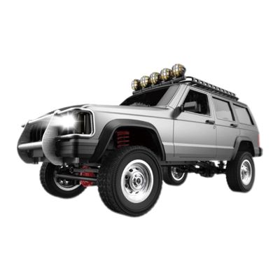 DZHSNWJ MN78 Silver 1/12 Scale RC Remote Control Crawler 4WD with Led Light New in Stock(2 Batteries(80 Minutes))