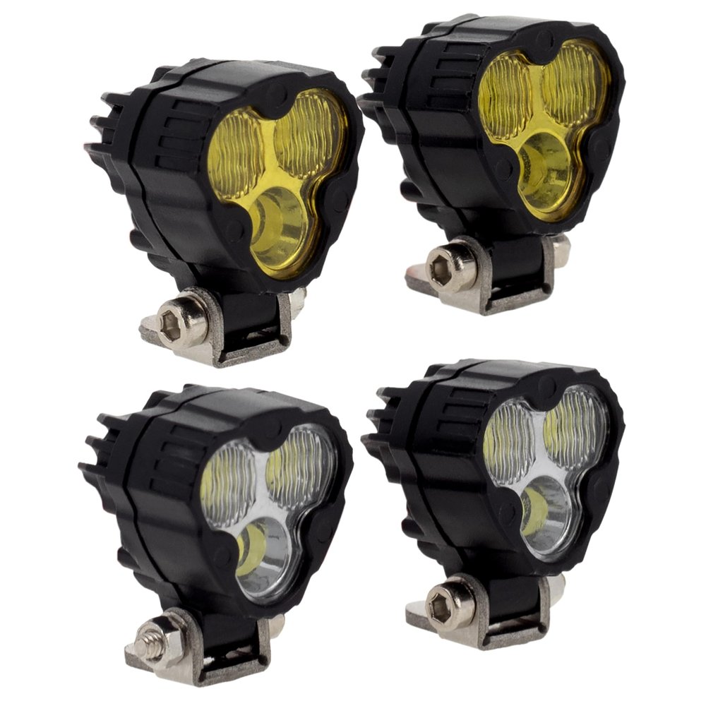 MEUS RACING RC Car LED Lights Kit Spotlight for Axial SCX24 Traxxas TRX4M Redcat Ascent-18 1/18 1/24 RC Crawler Upgrades Parts (4 Lights)