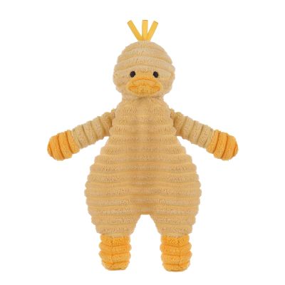 Apricot Lamb Corduroy Duck Soft Loveys for Babies, Security Blanket for Baby Boy and Girl, for Infant and Toddlers